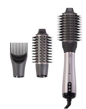Фен-щетка Remington ProLuxe You Adaptive, 1000Вт, 3 режима, ионизация, холл. обдув, керамика, серый AS9880 фото
