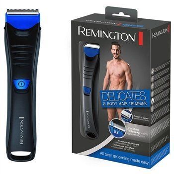 Триммер Remington Delicates, для тела и интимных зон, акум., сталь, черно-синий BHT250 фото