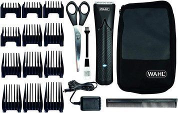 Машинка для стрижки WAHL Li EU black, аккум., роторный мотор, насадок-12, кейс,ножницы, расческа в компл, сталь, черный 1661.0465 фото