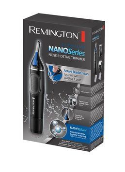 Триммер Remington Nano Series Lithium, для носа и ушей, ААx1, насадок-4, сталь, черно-синий NE3870 фото