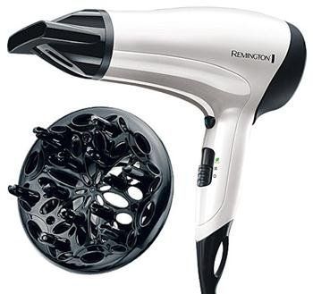 Фен Remington Power Volume 2000, 2000Вт, 3 режими, дифузор,турмалінова іоніз-я, хол. обдув, білий D3015 фото