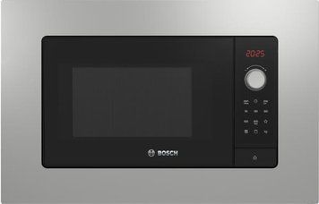 Микроволновая печь Bosch встраиваемая, 25л, электр. упр., 800Вт, гриль, дисплей, нержавеющая сталь BEL653MS3 фото