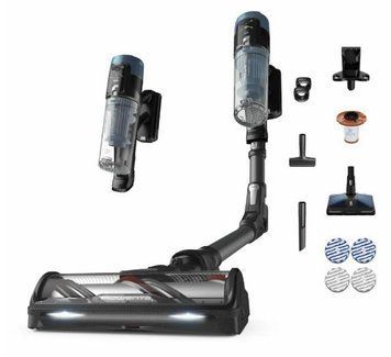 Пилосос Rowenta безпровідний X-Force Flex 14.80 Animal Aqua, 240Вт, вологе прибирання, конт пил -0.65л, автон. робота до 90хв, HEF system 99,9%, чорно-синій RH9BC1WO фото