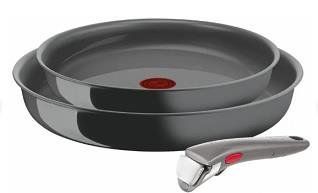 Набір посуду Tefal Ingenio Renew, знімна ручка, 3предмети, алюміній, бакеліт, сірий L2609502 фото