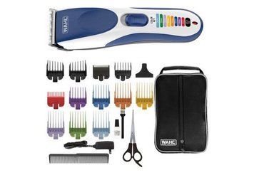 Набор для стрижки WAHL Color Pro Cordless, сеть+аккум., триммер,расческа,ножницы, сталь, синий 09649-916 фото