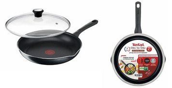 Сковорода с крышкой Tefal Day by Day, 24см, с крышкой, алюминий, бакелит, стекло, черный B5580423UA фото