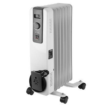Обігрівач оливний Neo Tools, 20м2, 1500Вт, мех. упр-ння, 7 секцій, білий 90-151 фото