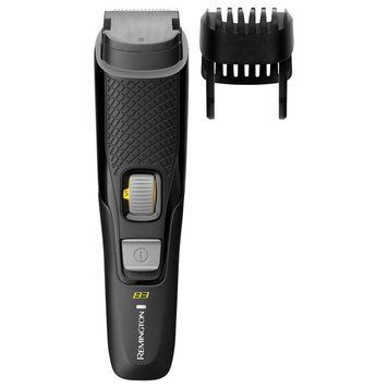 Триммер Remington Style Series, для бороды и усов, АААх2, роторный мотор, чехол, сталь, черный MB3000 фото