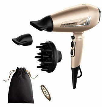 Фен Rowenta Pro Expert Tresor Collection, 2200Вт, 3 режима, иониз-я, диффузор, 2 концентратора, хол. обдув, чехол, заколка, бронзовый CV8861F0 фото
