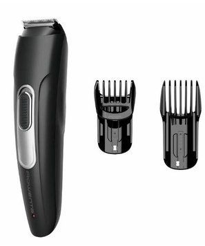 Тример Rowenta Stylis Easy, для бороди і вусів, мережа+акум., насадок-2, сталь, чорний TN2804E0 фото