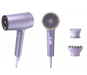 Фен Philips 7000 Series, 1800Вт, 3 режима, диффузор, иониз-я, хол. обдув, турбо, фиолетовый BHD720/10 фото