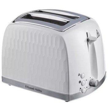 Тостер Russell Hobbs Honeycomb 850Вт, широкі слоти, пластик, білий 26060-56 фото