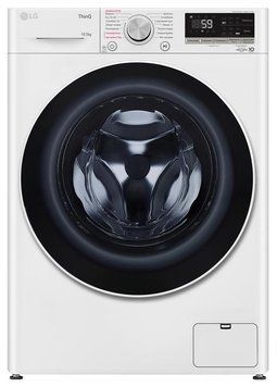 Пральна машина LG фронтальна, 10.5кг, 1400, A+++, 57см, дисплей, пара, інвертор, білий F4V5RS0WW фото