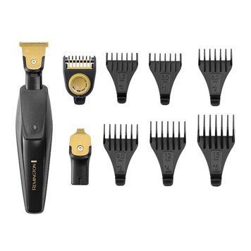 Триммер Remington T-Series, для бороды и усов, акум., роторный мотор, насадок-8, сталь, черный MB7000 фото