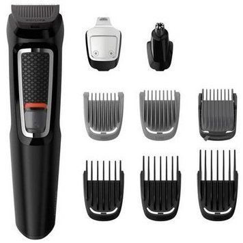 Тример Philips Series 3000, для бороди, вусів, носа та голови, акум., роторний мотор, насадок-5, сталь, чорний MG3740/15 фото