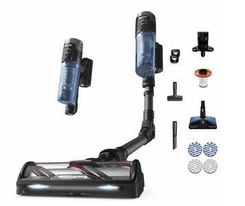Пилосос Rowenta безпровідний X-Force Flex 12.60 Neo Auto Aqua Allergy, 150Вт, конт пил -0.65л, автон. робота до 60хв, вага-3кг, НЕРА, чорно-синій RH9LC1WO фото