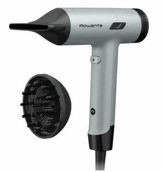 Фен Rowenta Tiny, 1600Вт, 3 режима, диффузор, иониз-я, хол. обдув, зелено-черный HY7120E0 фото