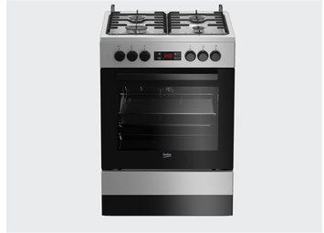 Плита Beko комбінована, 66л, 60x60см, конвекція, сріблястий FSM62320DSS фото