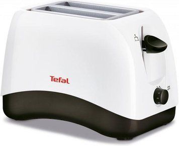 Тостер Tefal Delfini 850Вт, пластик, біло-чорний TT130130 фото