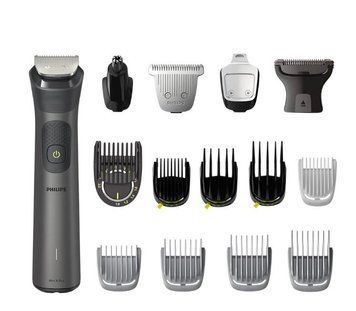 Тример Philips Series 7000, для обличчя, голови, тіла, акум., насадок-15, сталь, сіро-чорний MG7950/15 фото