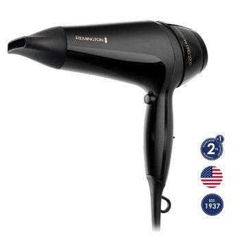 Фен Remington Thermacare Pro, 2200Вт, 3 режима, турмалиновая иониз-я, холл. обдув, черный D5710 фото
