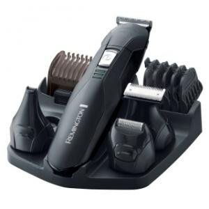 Набір для стрижки Remington, для бороди Edge all in one kit, вусів, голови, носа і тіла, акум., насадок-10, титан.напил., чорний PG6030 фото