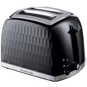 Тостер Russell Hobbs Honeycomb 850Вт, широкі слоти, пластик, чорний 26061-56 фото