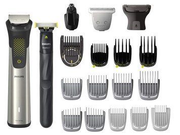 Тример Philips Series 9000, акум., насадок-20, OneBlade в компл., сталь, сірий MG9555/15 фото