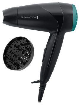 Фен Remington дорожный On The Go, 2000Вт, 2 режима, складная ручка, черный D1500 фото
