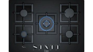 Варочная поверхность Bosch газовая на стекле, 75см, чугун, черный PPQ7A6B20 фото