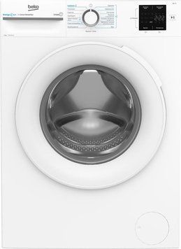 Пральна машина Beko фронтальна, 8кг, 1000, A+++, 55см, дисплей, інвертор, пара, білий BM1WFSU38033WW фото
