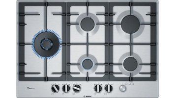 Варочная поверхность Bosch газовая, 75см, чугун, нерж PCS7A5M90 фото
