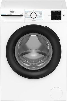 Пральна машина Beko фронтальна, 9кг, 1200, A+++, 55см, дисплей, інвертор, пара, білий BM1WFU39233WB фото