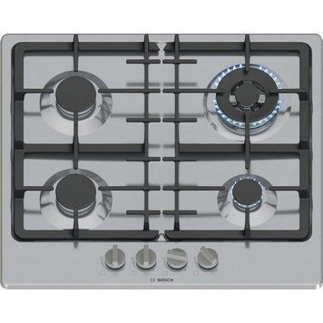 Варочная поверхность Bosch газовая, 60см, чугун, WOK, нерж PGH6B5K90R фото