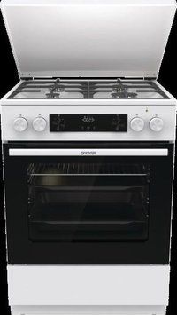 Плита Gorenje комбінована, 71л, 60x60см, дисплей, IconLed, чавун, білий GK6C5WF фото