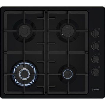 Варочная поверхность Bosch газовая, 60см, чугун, WOK, черный PBH6C6K90R фото