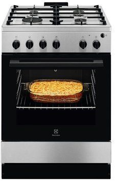 Плита Electrolux газовая, 59л, 60x60см, чугун, нерж. LKG604013X фото