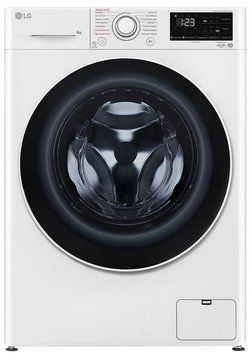 Пральна машина LG фронтальна, 9кг, 1400, A+++, 57см, дисплей, пара, інвертор, білий F4V3VS0WW фото