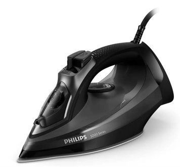 Праска Philips 5000 Series, 2600Вт, 320мл, паровий удар -200гр, постійна пара - 45гр, керам. підошва, чорний DST5040/80 фото