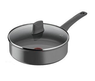 Сотейник с крышкой Tefal Renewal, 24см, алюминий, бакелит, стекло, серый C4263243 фото