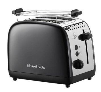 Тостер Russell Hobbs Colours Plus 1600Вт, підігрів, розморожування, метал., чорний 26550-56 фото