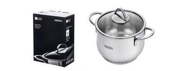 Кастрюля со стеклянной крышкой Ardesto Black Mars, 2.3л, нержавеющая сталь AR0723S фото