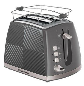 Тостер Russell Hobbs GrooWe 2 Slice 850Вт, підігрів, розморожування, пластик, сірий 26392-56 фото