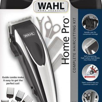 Машинка для стрижки WAHL HomePro Complete Kit, от сети, вибрационный мотор, насадок-8, кейс,акс. компл, сталь, черно-серебристый 09243-2616 фото